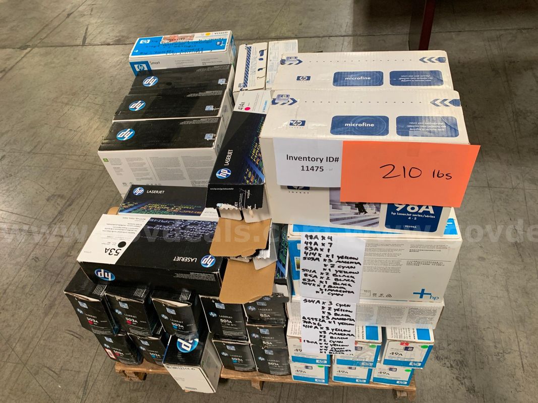 Pallet of HP Toner Cartridges (Assorted Varieties)