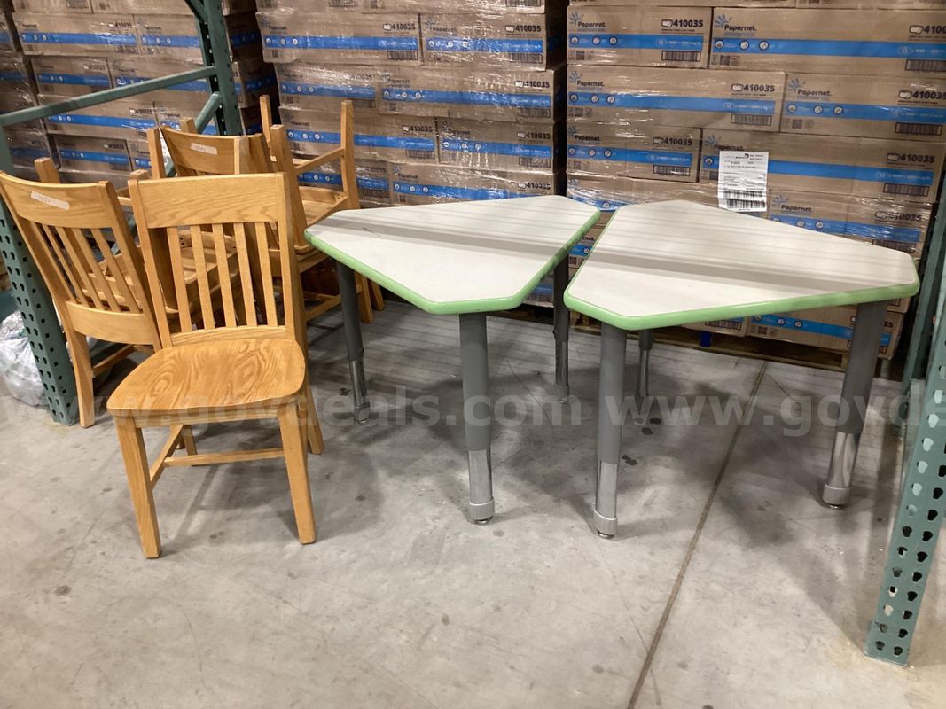 Wood chairs and tables