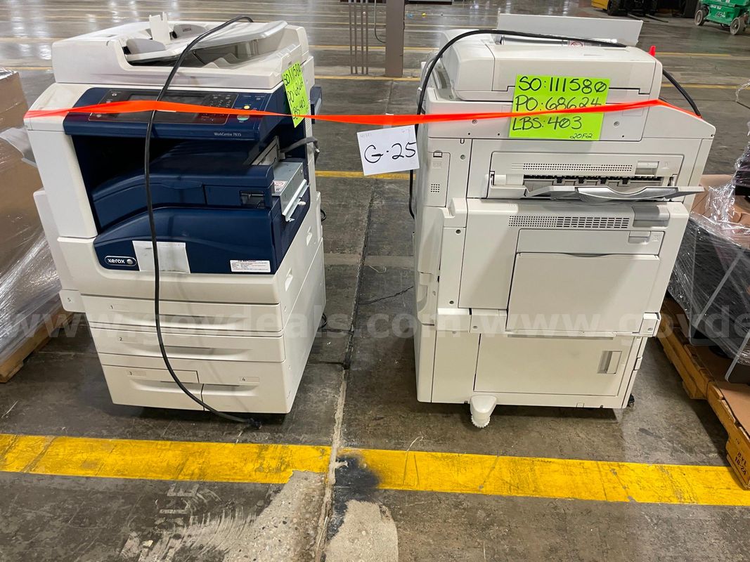 Lot of (2) Xerox WorkCentre 7835 Copiers/Printers