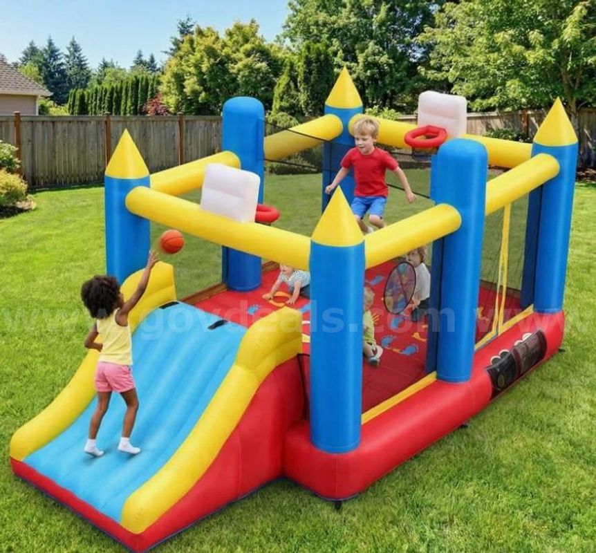 Inflatable Bounce House For Big Kids 3~12, 15'X8' Large Bouncy House With 480W Blower, Indoor Outdoor Commercial Jumping