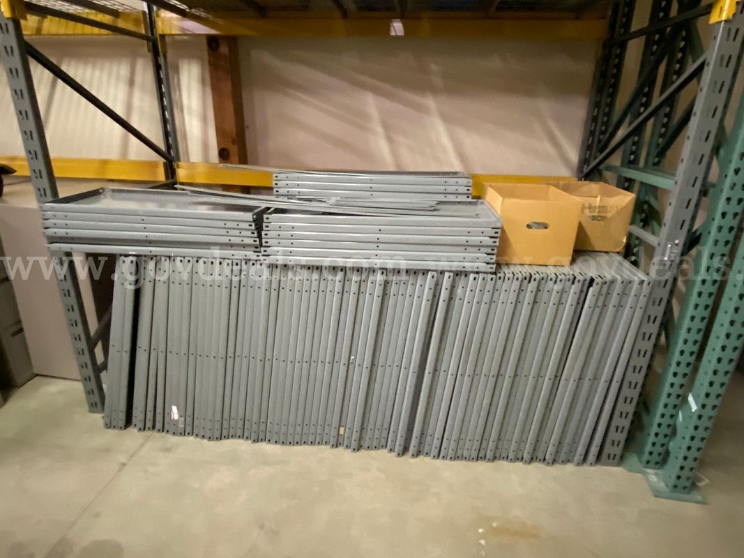 Lot of Assorted Metal Storage Shelving Unit Parts (Unassembled)