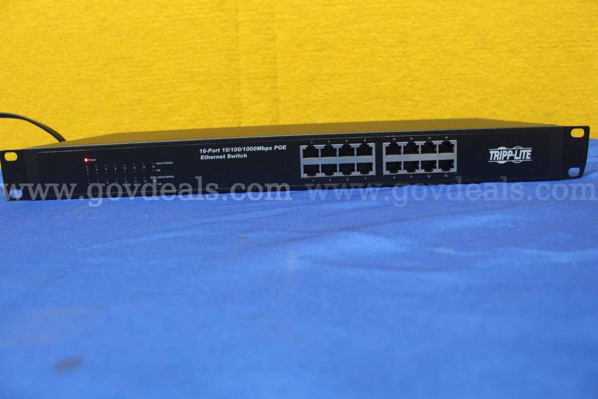 (1) Tripp Lite 16-Port POE Ethernet Switch