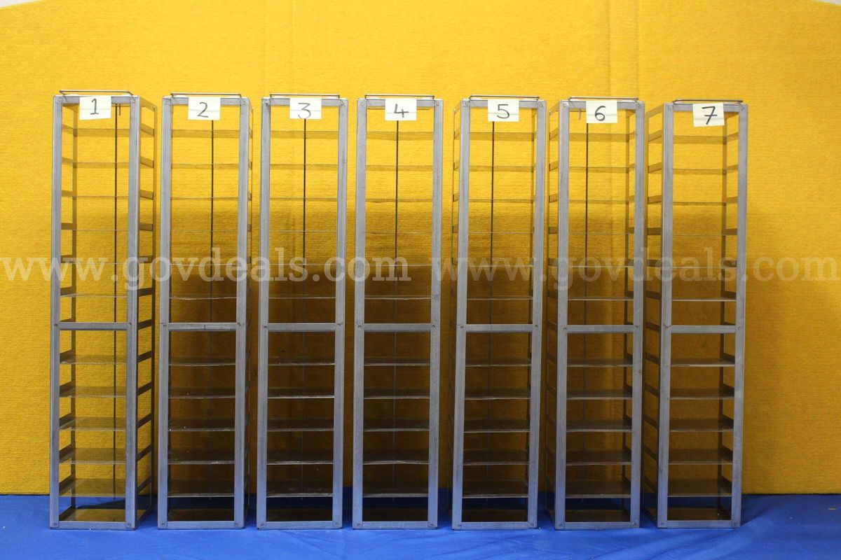 (7) Vertical ULT (Ultra Low Temperature) Freezer Racks for Chest Freezers