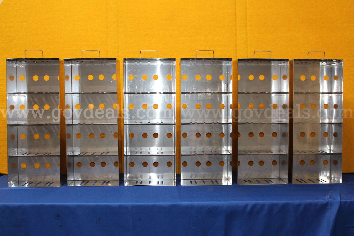 (6) Upright ULT(Ultra Low Temperature) Freezer Racks