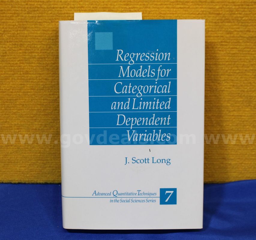 (1) Regression Models for Categorical and Limited Dependent Variables (First Edition) Book