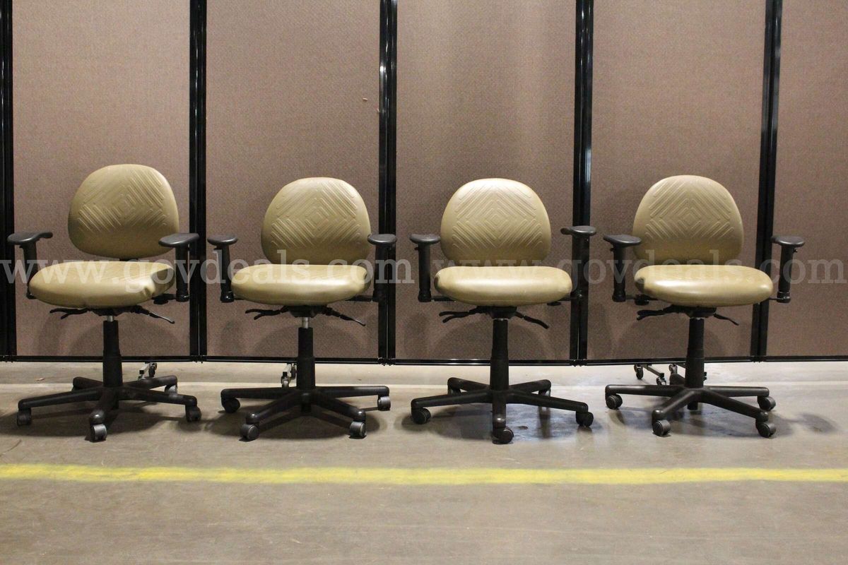 (4) SitOnIt Seating Triton Plus Task Office Chairs with Adjustable Arms