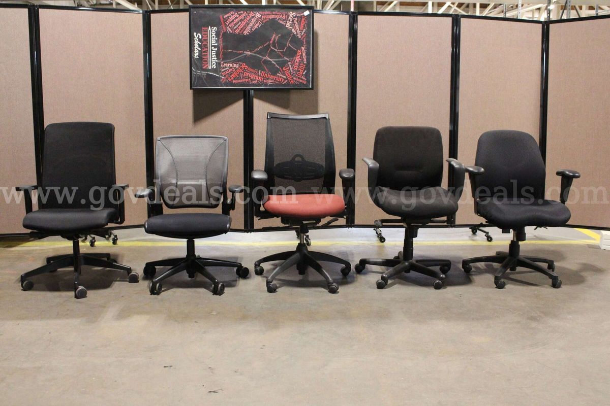 (5) Assorted Ergonomic Task Chairs and (1) Free Framed Wall Art