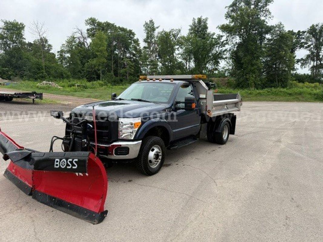 2015 Ford F-350 SD XL DRW 4WD w/ Plow, Dump Box and Hoist