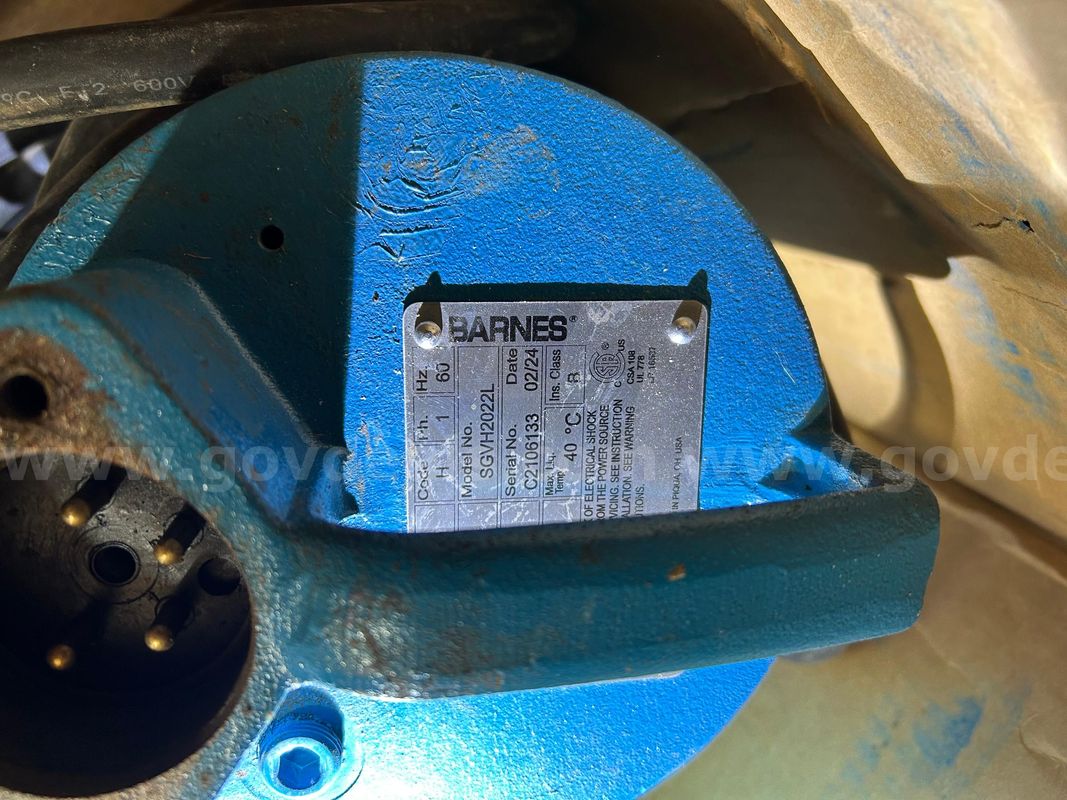 Barnes Sewage Pump Qty-4