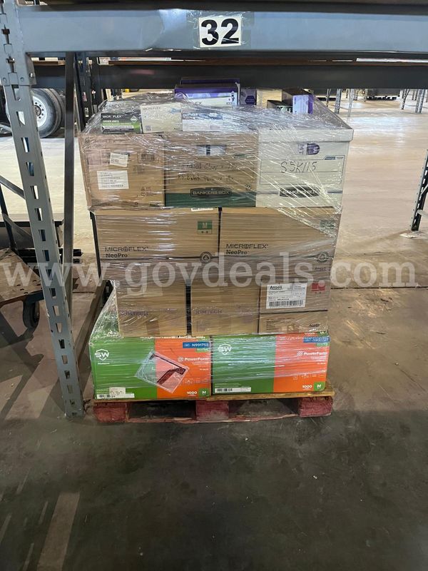 Pallet Of Latex Gloves