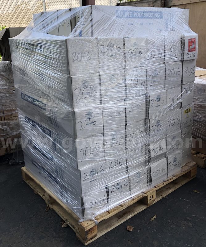 Sheeting: Clear Poly 2mil 16ft X 200ft, Pallet Lot