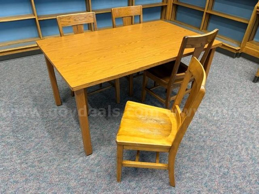 Wood Table with Chairs