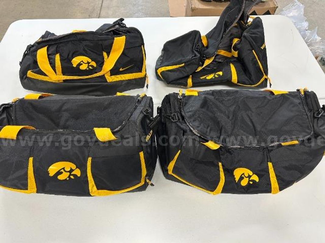 Lot of 4, "U of I" Volleyball Duffle bags, Black in color