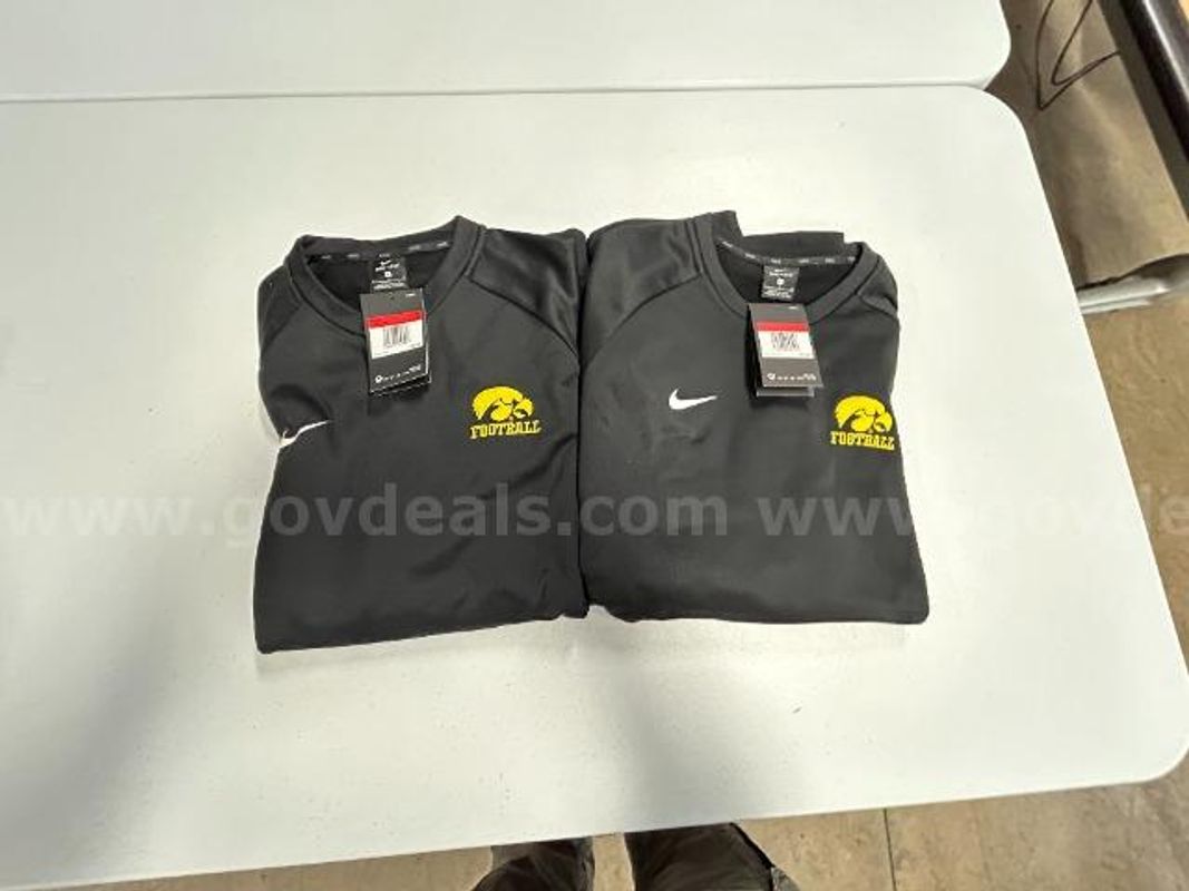 Lot of 2, Nike Therma Crew Pullover. Black in color. Size: L