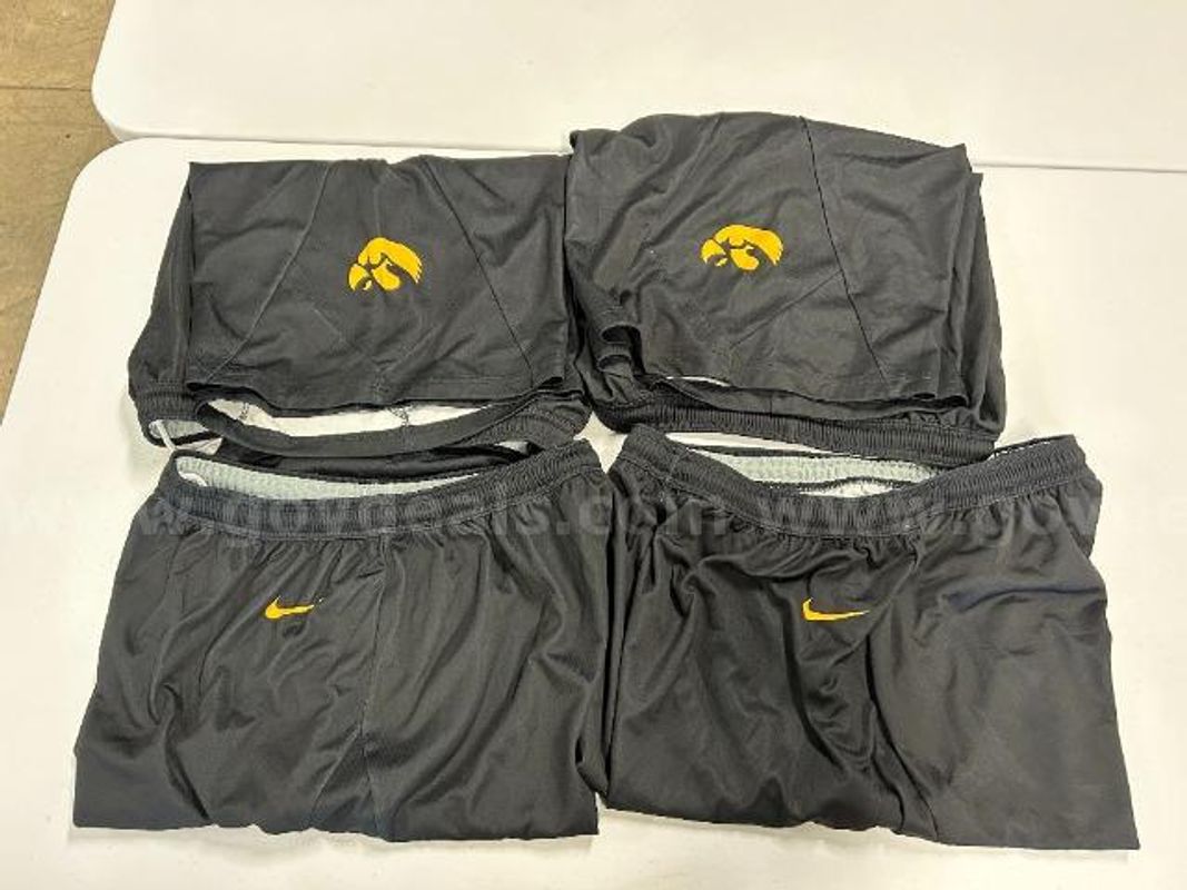Lot of 4, Nike "U of I" Shorts. Black in color. Size: XL, XXL