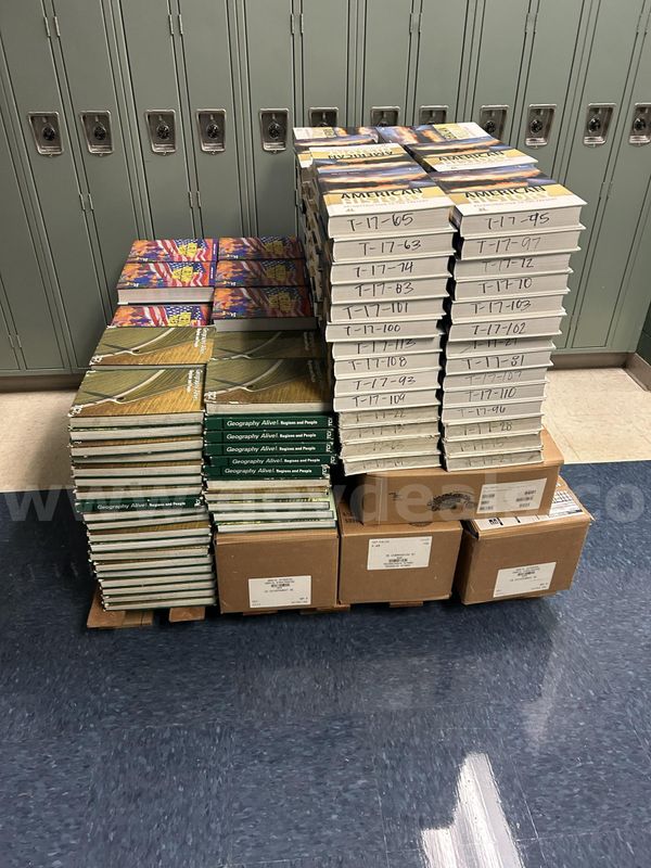 Pallet of High School Textbooks