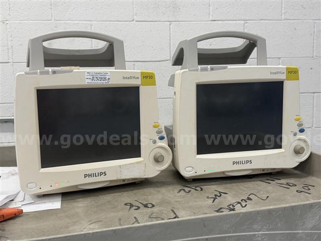 Philips Mp30 Patient Monitor, Sn#De62223805, De62232645