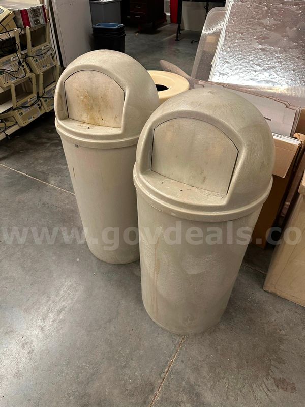 (2) Dometop Trash Cans