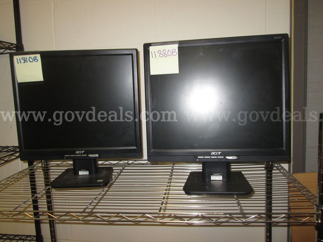 A lot of two LCD monitors