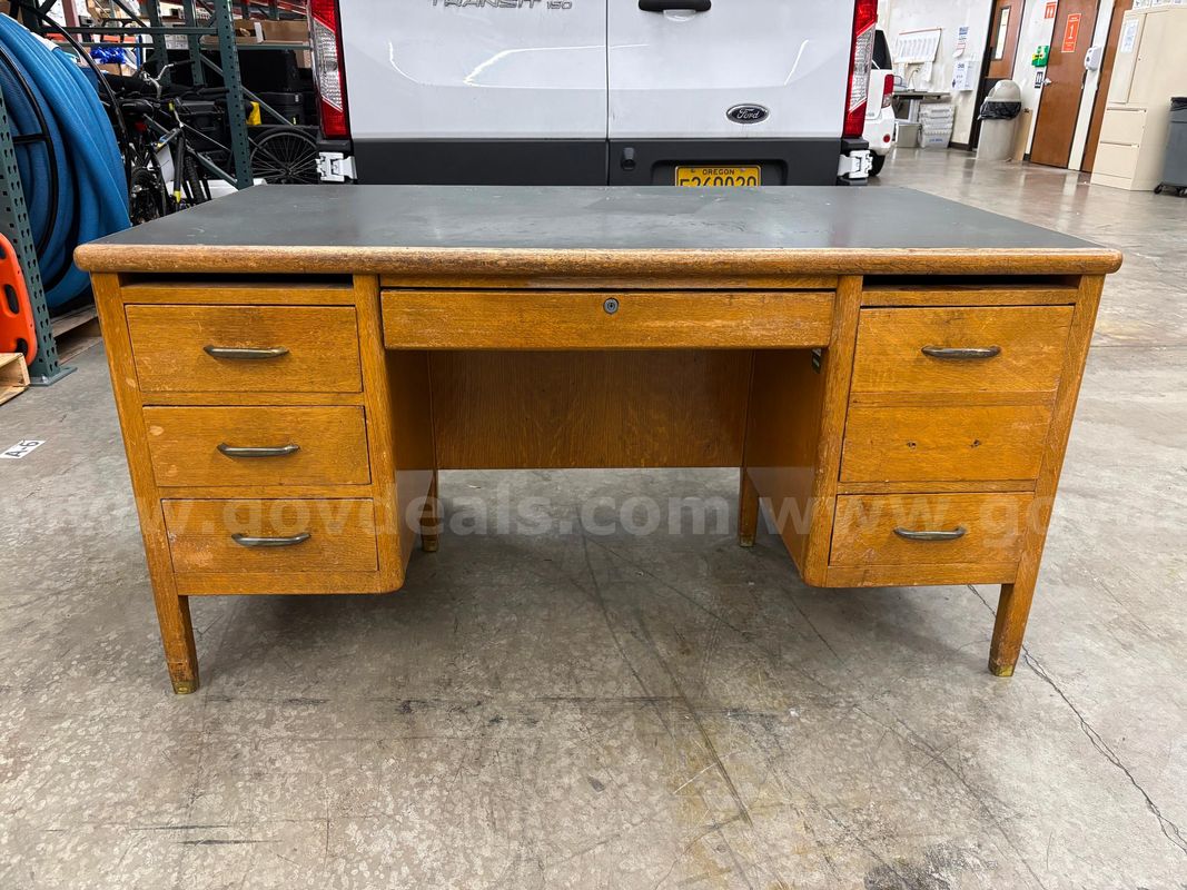Five-drawer Executive Desk w/Chair