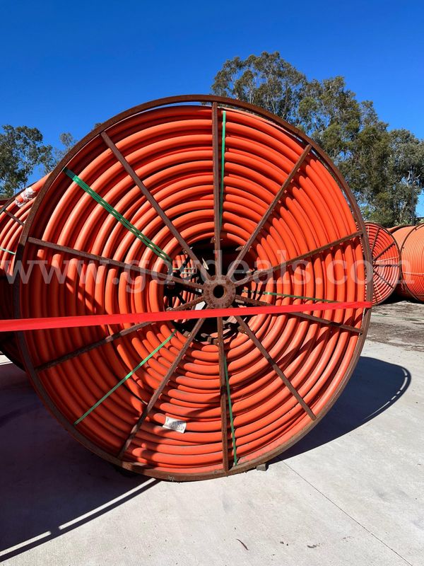 228 Reels UPS 2" Alternate SDR 11 Conduit, 102" reel, Orange w/ Blue Stripe