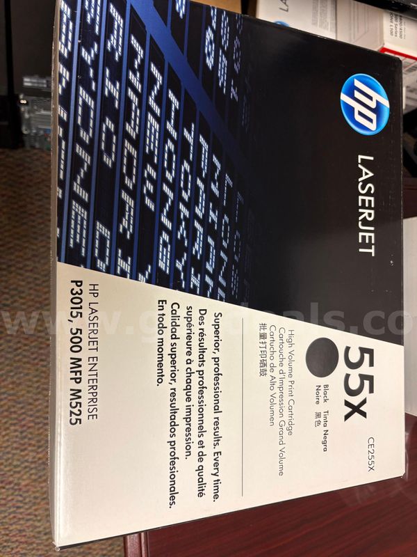 Lot of 2 HP LaserJet 55x Black High Volume Print Cartridge