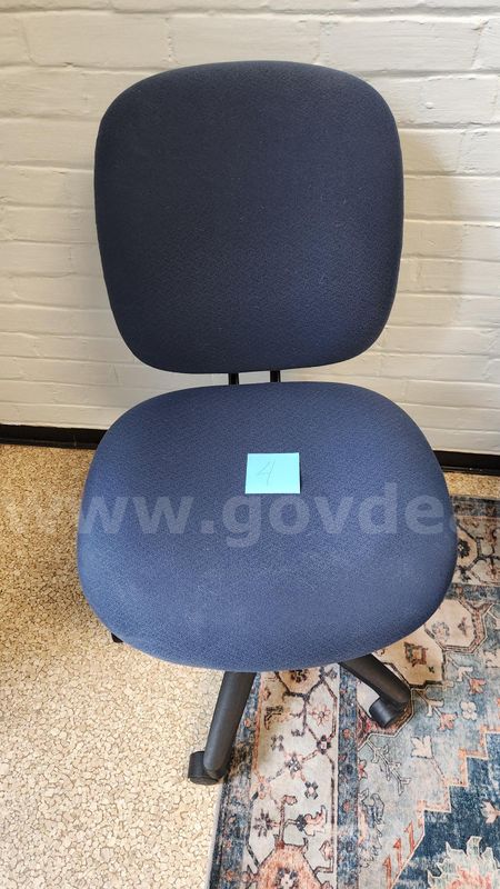 blue office chair