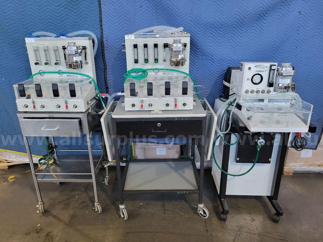 3pcs VetEquip Anesthesia Carts