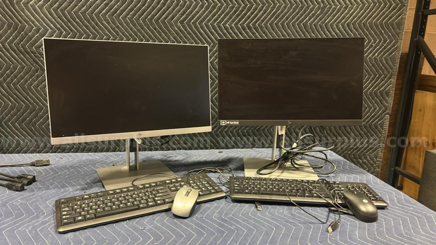 HP 21.5" LCD Monitors with keyboard and mouse, 6 pcs