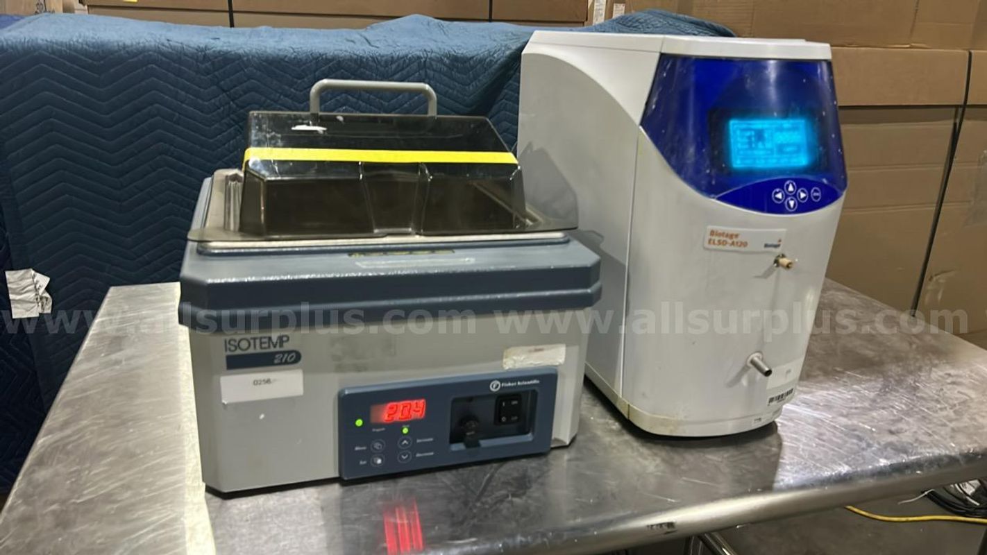 2 pcs., Fisher Scientific Isotem 210 Water Bath and Biotage ELSD-A120