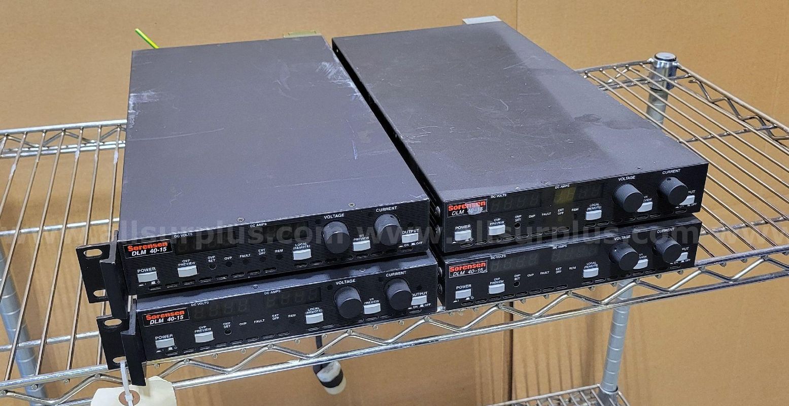 4ea Sorensen DLM40-15M51A DC Power Supply
