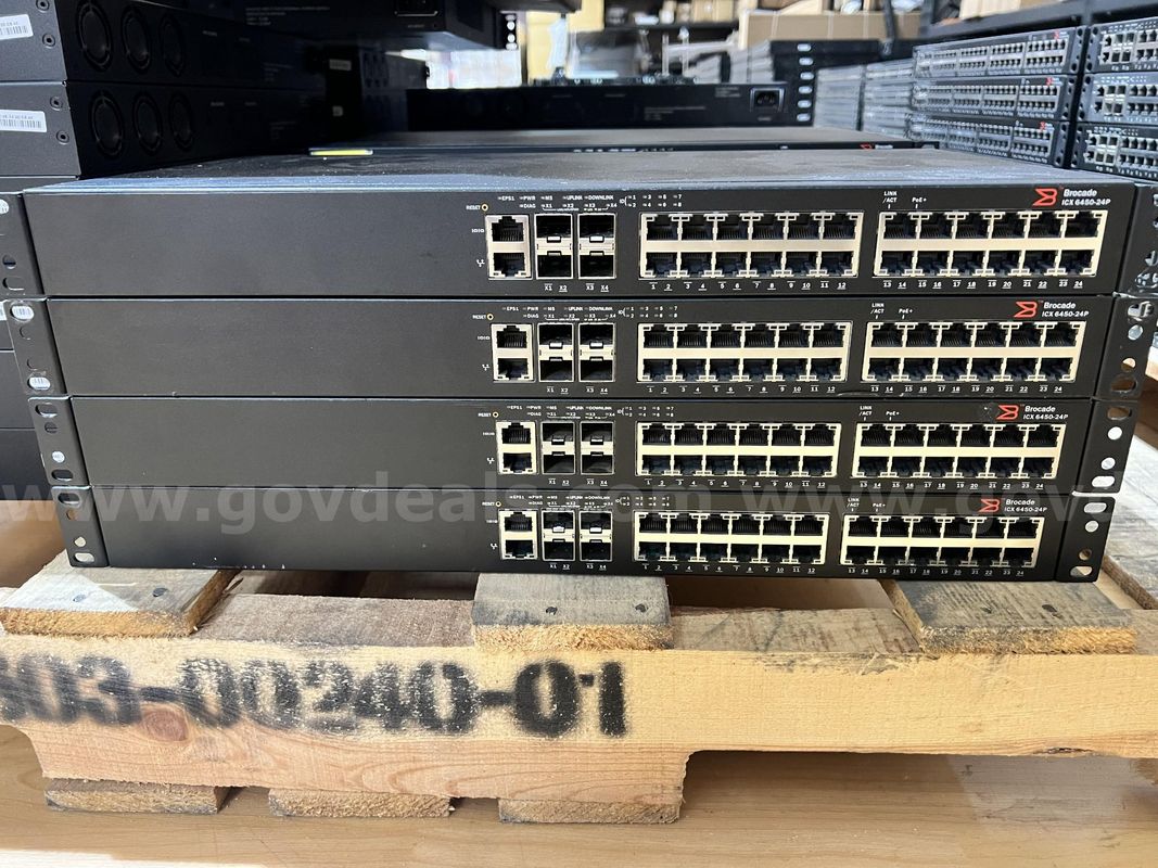 (x4) Brocade/Ruckus 6450 24 port POE switches