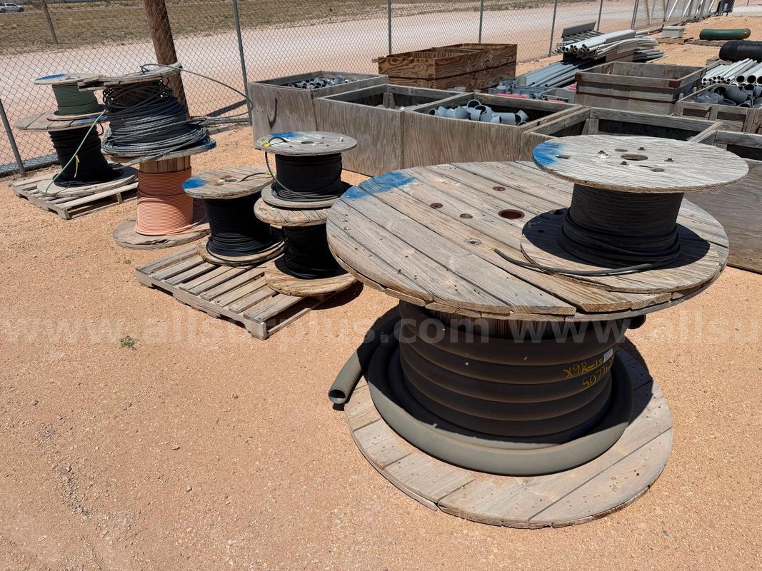 Cable, Fiber Optic, Conduit, Sight Glass and Various Pumps, 1 Lot