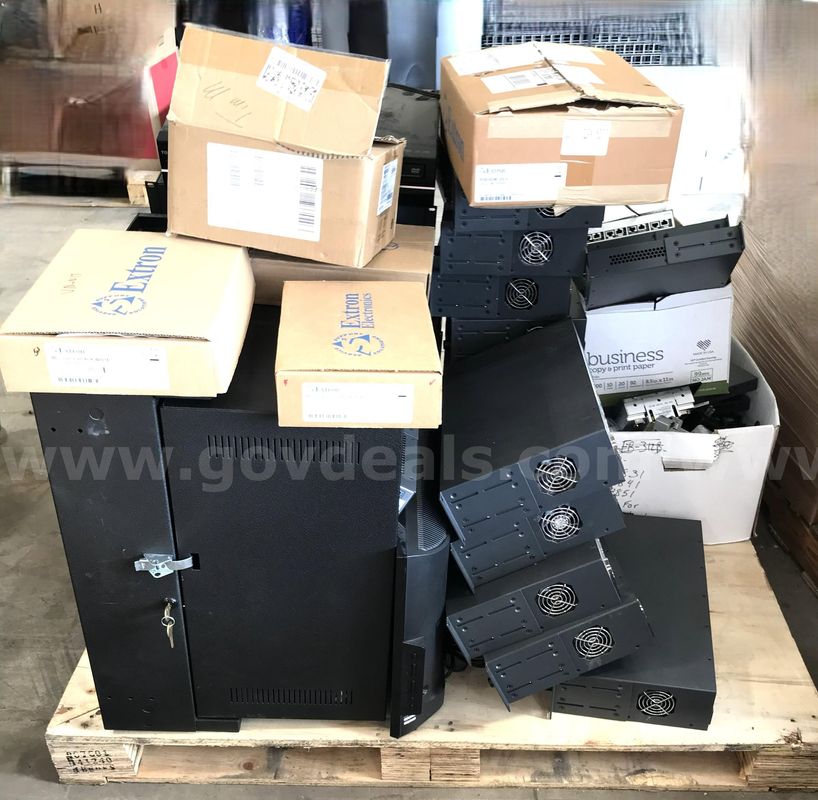 used pallet of Misc. Extron items. (S2)