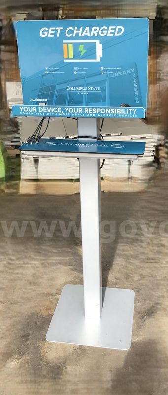 Used metal charging station. (s2)