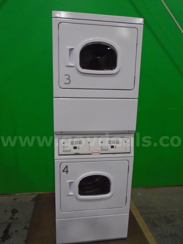 Speed Queen double dryer stacked