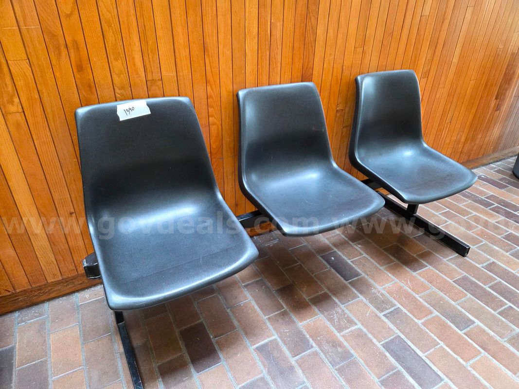 Black Plastic Chair Beam Seating