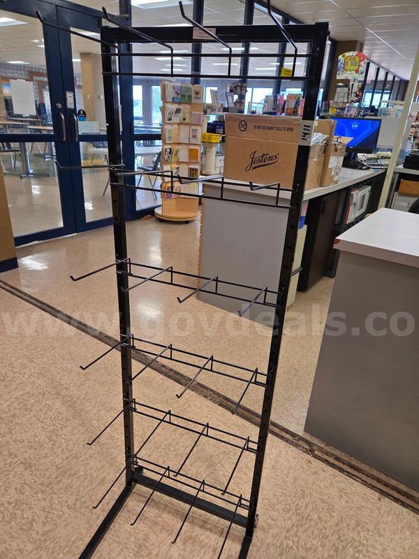 (1) Floor Standing Display Rack and (1) White Counter Top Display