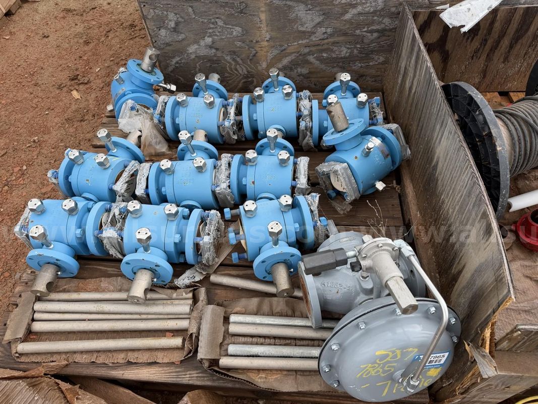 Valves, Ball, Regulator, Check, and Actuator, 1.5in to 12in D, 150# to 1500#, Unused, Qty 44, 7 Pallets