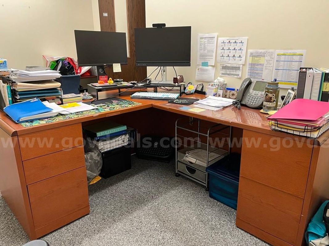Used L-shaped desk