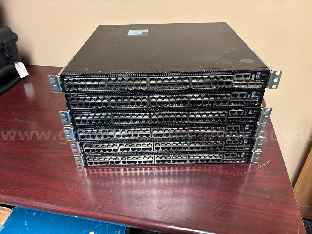 Six Dell N3248 PXE-ON Network Switches (selling as parts)