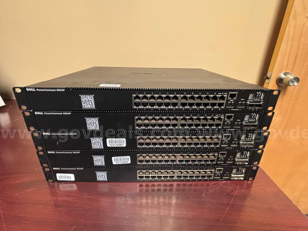 Five Dell Power Connect 5524P  Network Switches (selling as parts)