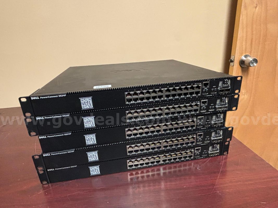 Five Dell Power Connect 5524P  Network Switches (selling as parts)