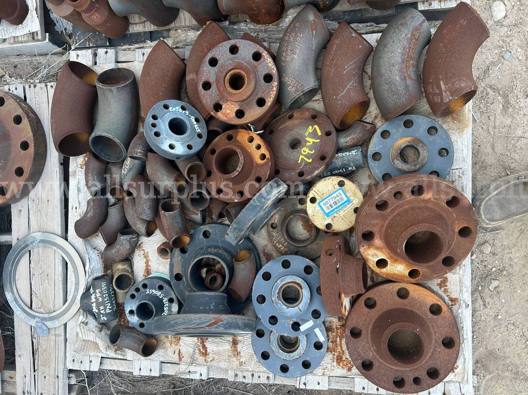 Fittings and Flanges, Weld Neck and Blinds, Elbows, Tees and Threadolets, 2in to 4in, 150 to 1500, Qty 1 Pallet
