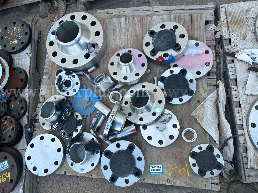 Flanges and Fittings, Weld Neck , Blinds and Socket Weld Fittings, 0.75in to 8in 150# to 1500#, Qty 1 Pallet