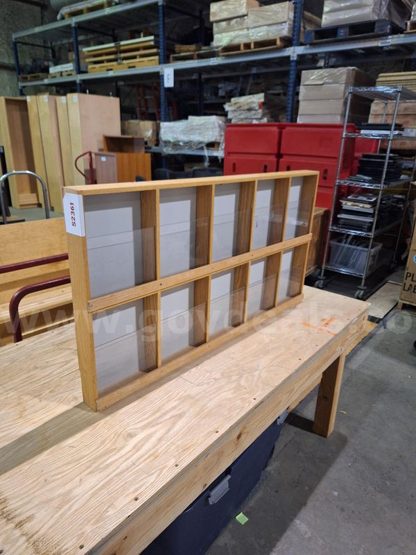 Wood Pamphlet Holder - 10 Slots