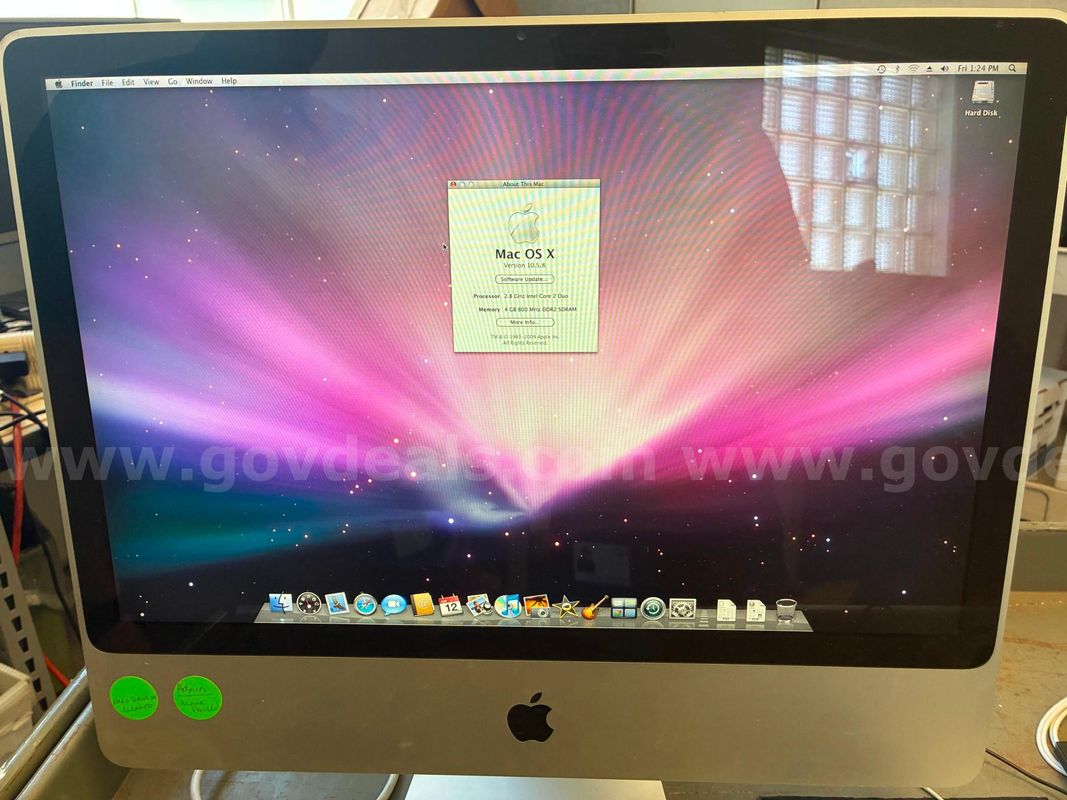 Mac Version 10.5.8 Core 2 dou