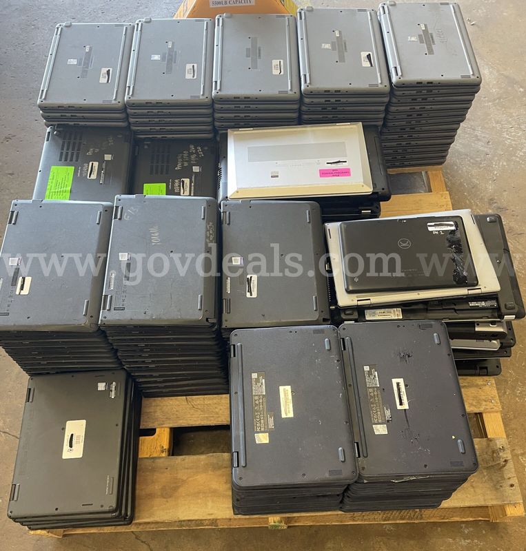 Laptops Dell, Lenovo, & More - Qty of 162 in Lot - NOTICE See Below for Add'tl Fees (if applicable) * See Attached PDF*