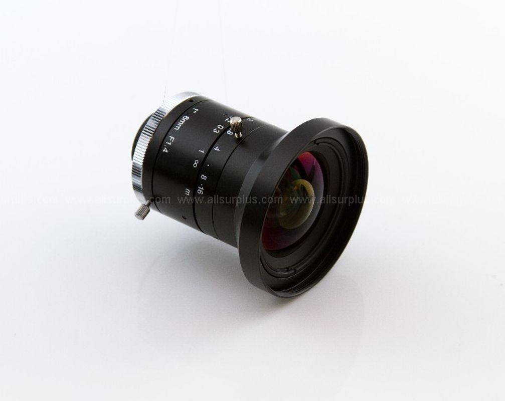 6pcs of Lens - 1" FA, 3MP, 8mm F1.4, Manual, Lock Screws