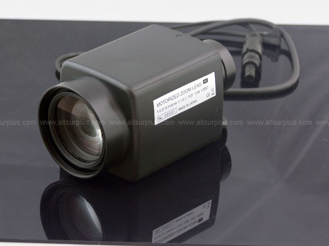 Lens - 1/1.8" 2MP Zoom 9-144mm, F1.6, DC, IR, w/presets Z/F 4-wire